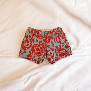 Lilly Pulitzer The Callahan Short Size 0 Women’s Blue Red Tropical Print